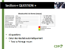  Section « QUESTION »